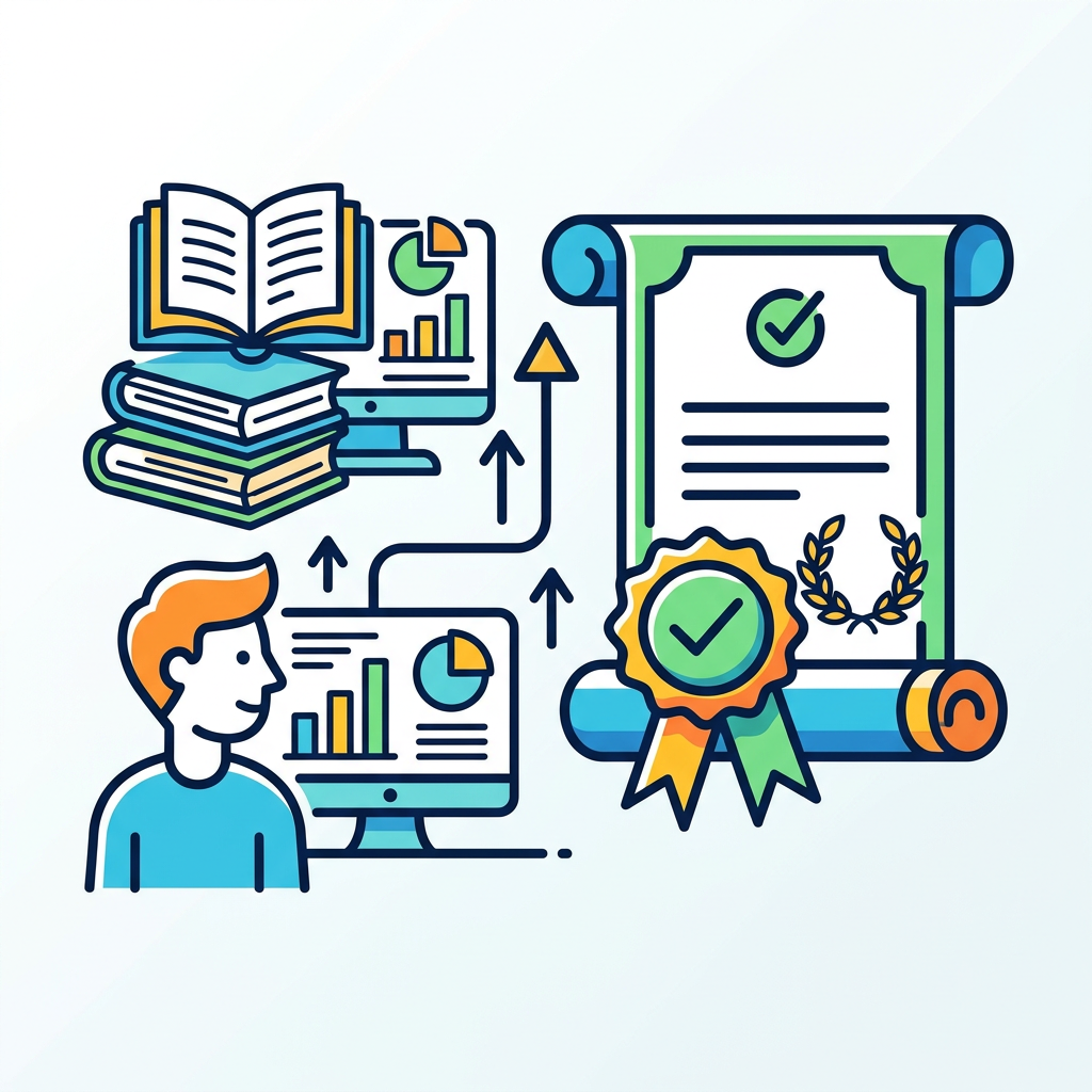 Training and certification clipart